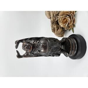 Bronze Devotee Statue – Vintage Indian Ritual Figurine for Spiritual Decor